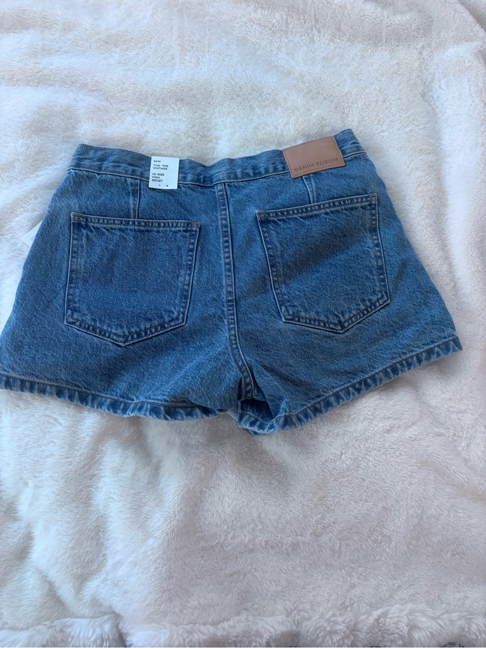 Aritzia Denim Forum High-Rise Mini Skort in Light Blue - Picture 4 of 5